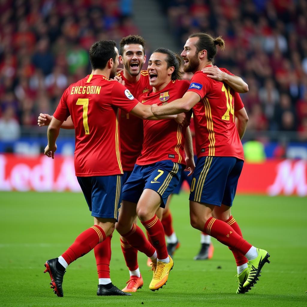 La Liga Midfield Celebration