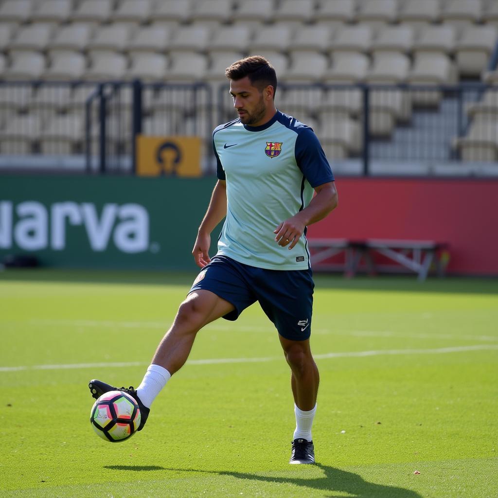 Yamal training at La Masia