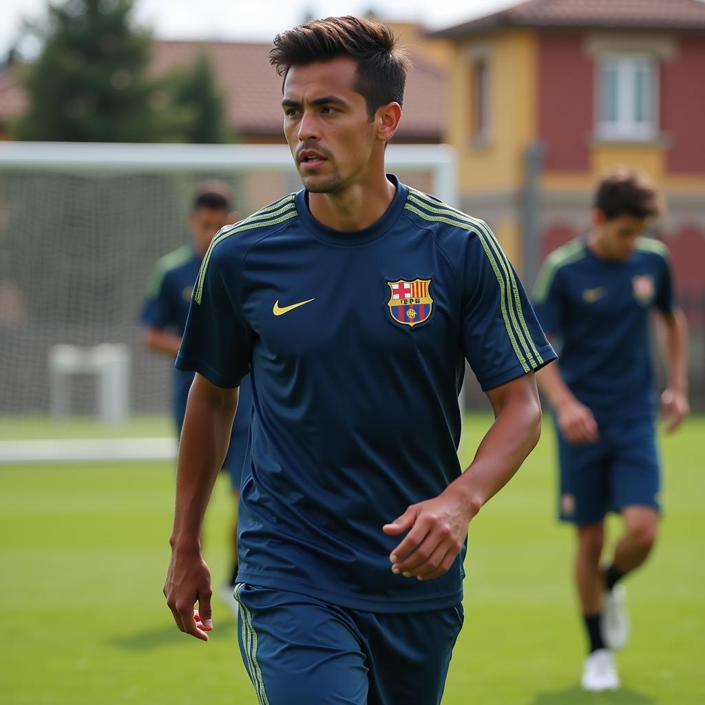 Yamal training at La Masia