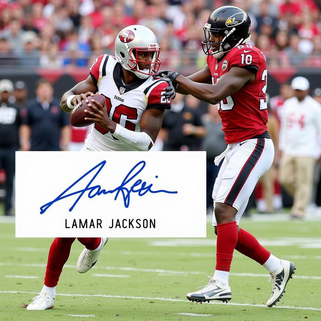 Lamar Jackson Rookie Card with Autograph