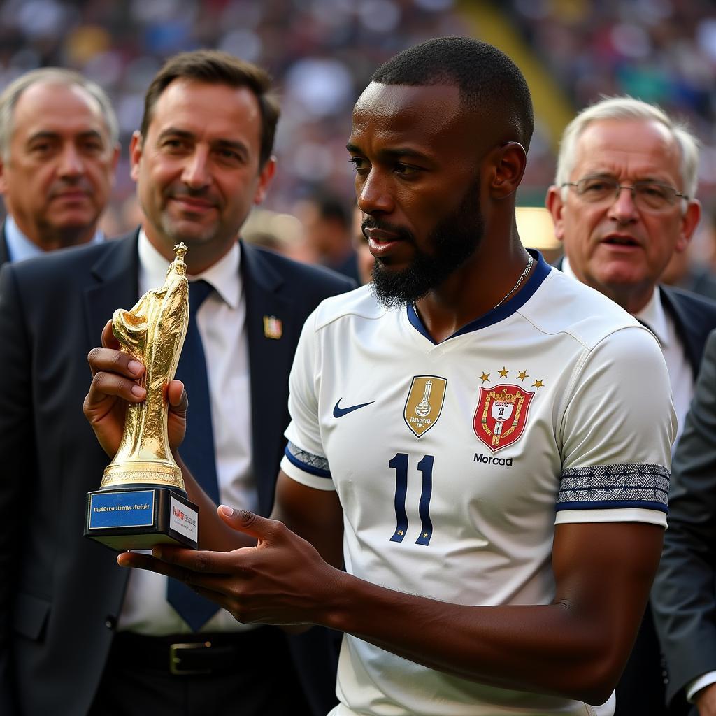 Lamine Yamal Receiving an Award