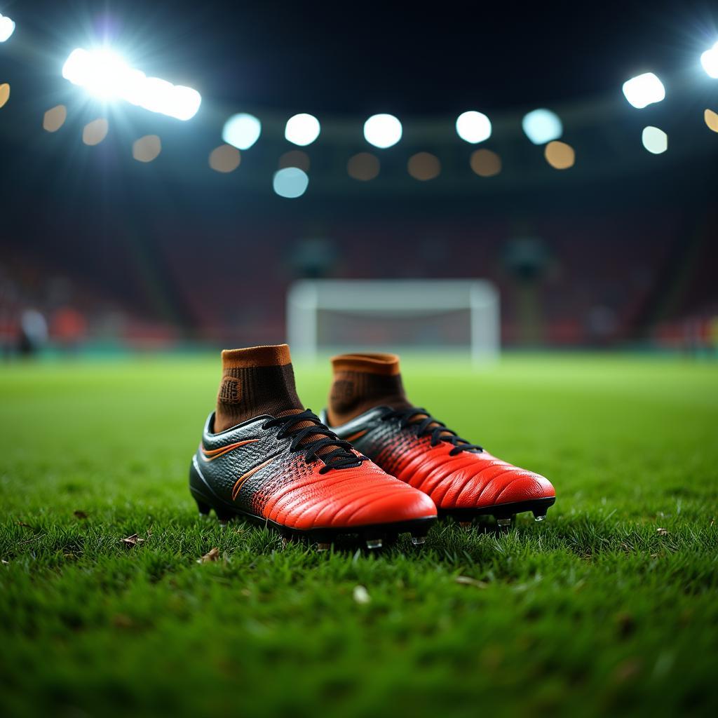 Laminated Cup Boots on Green Grass