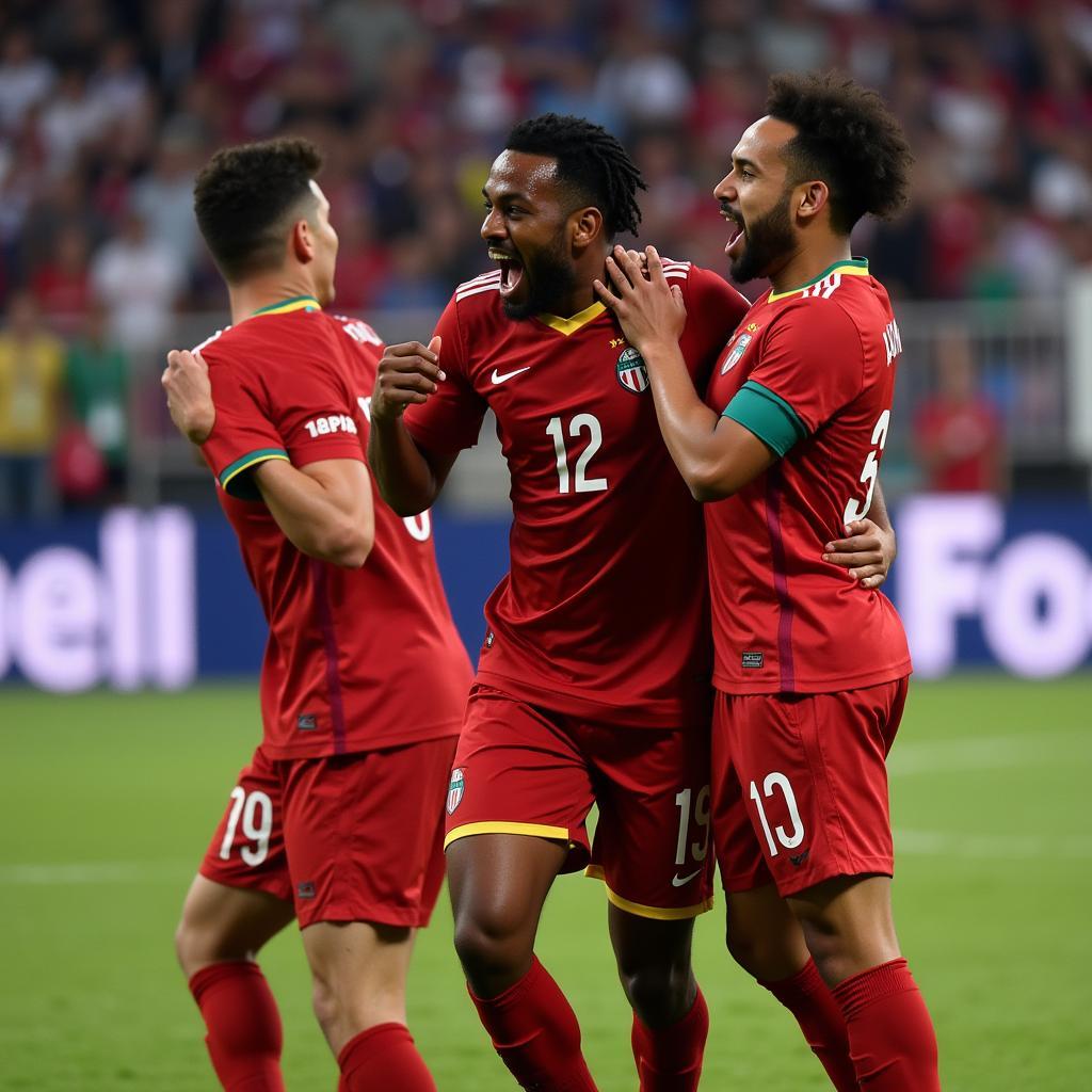 Lamine Yamal celebrates after scoring a crucial goal