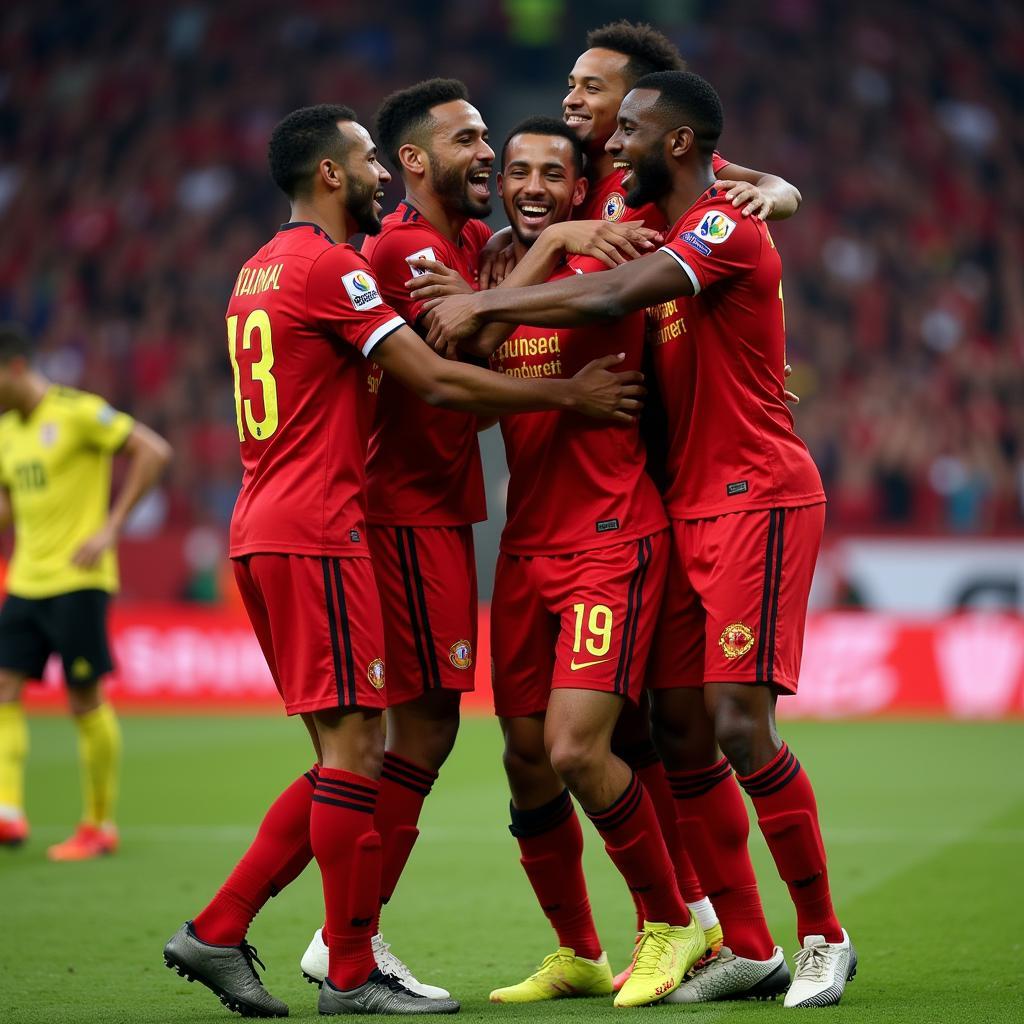 Lamine Yamal Celebrating a Goal in an RB Sport Match