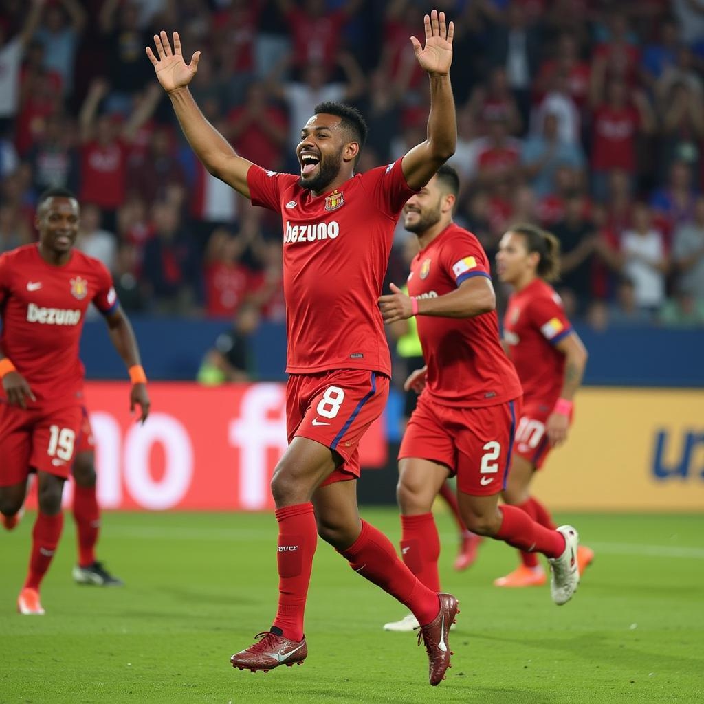 Lamine Yamal Celebrates a Goal with Romeo FC