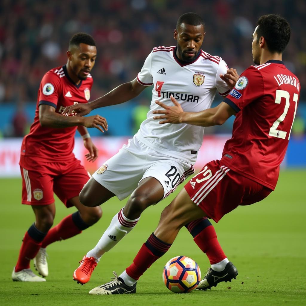 Lamine Yamal showcasing his exceptional dribbling skills during a match.