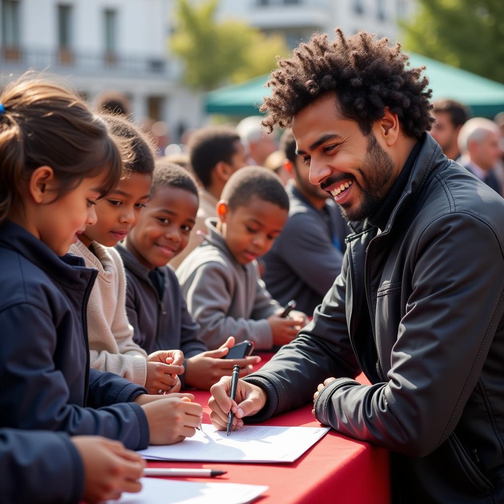 Lamine Yamal with Fans