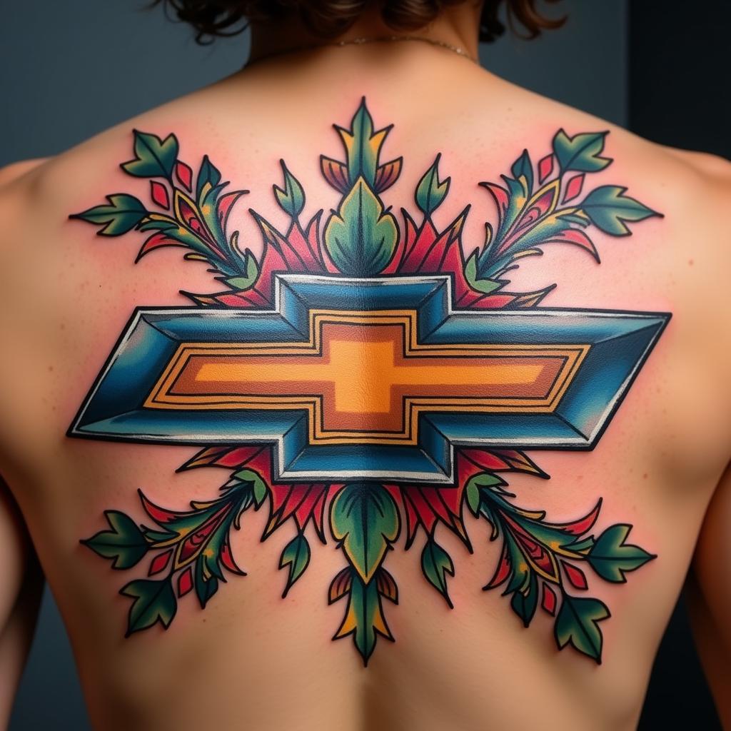 Lamine Yamal Inspired Chevy Tattoo with Moroccan Art