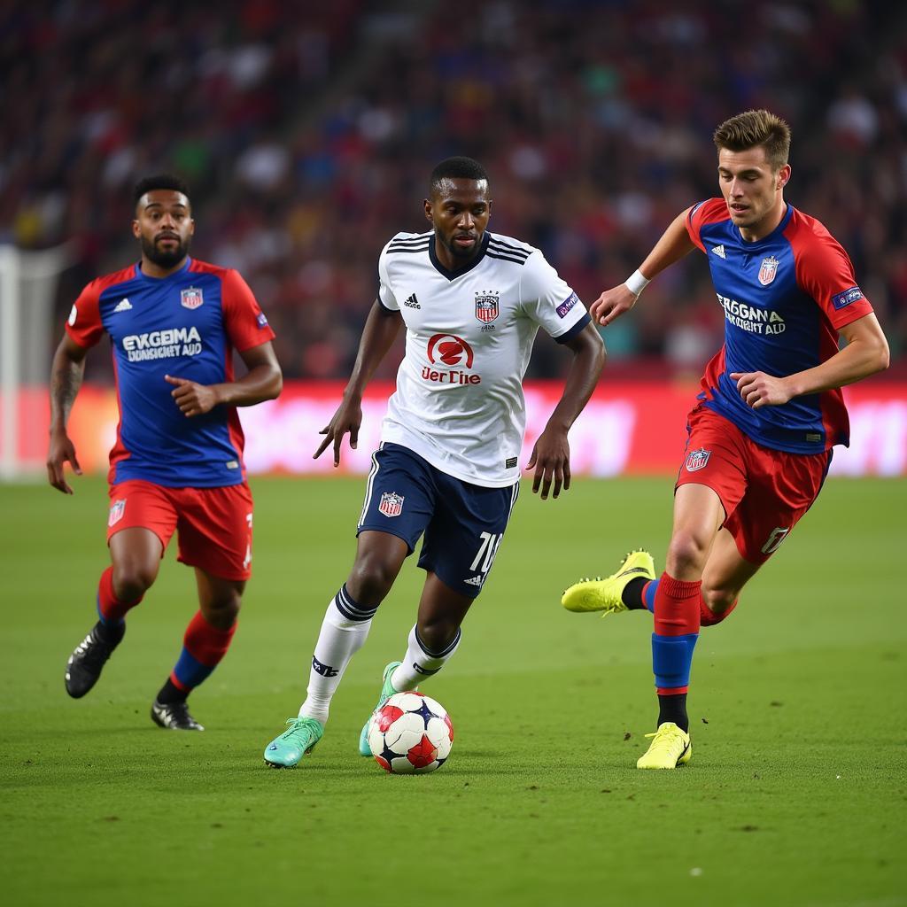 Lamine Yamal Dribbling Past Opponents in an RB Sport Match