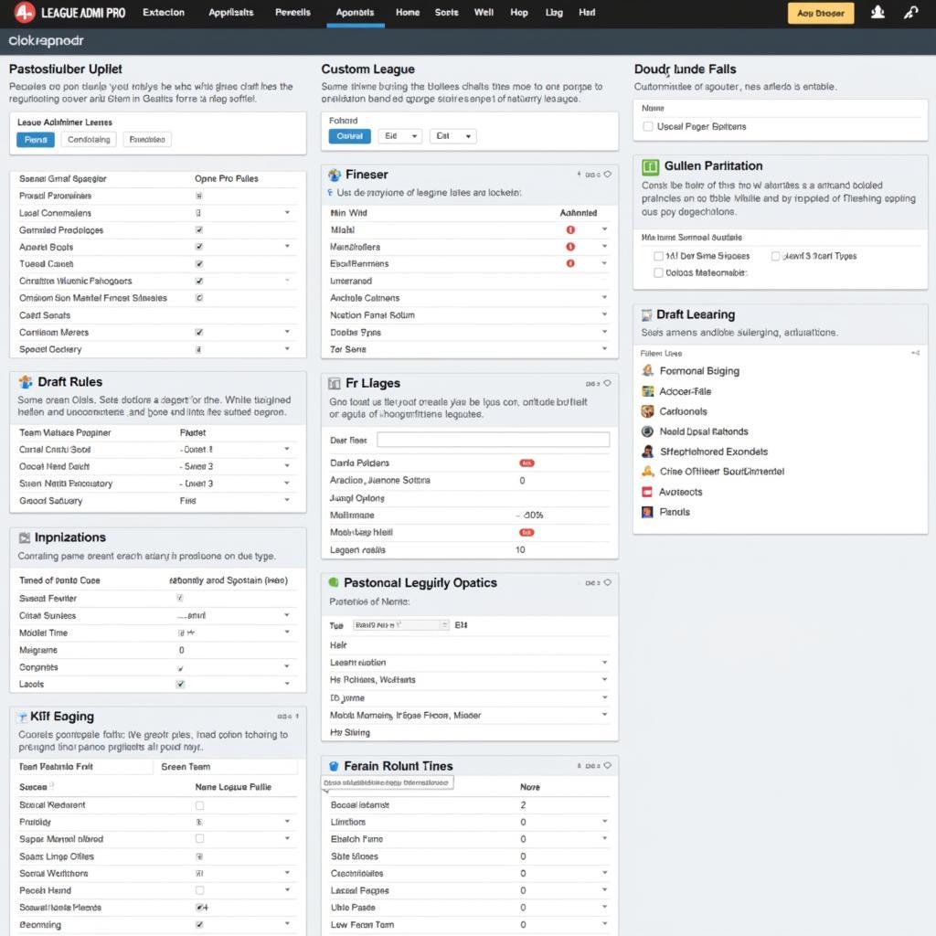 League Admin Pro Customization Options