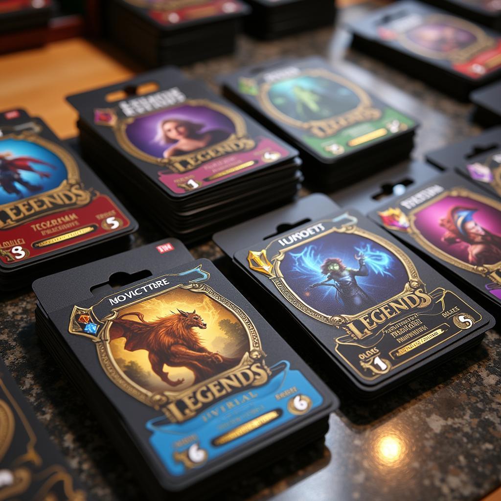 League of Legends RP cards on display