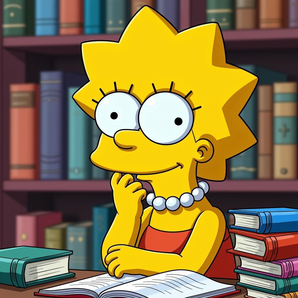 Lisa Simpson deep in thought