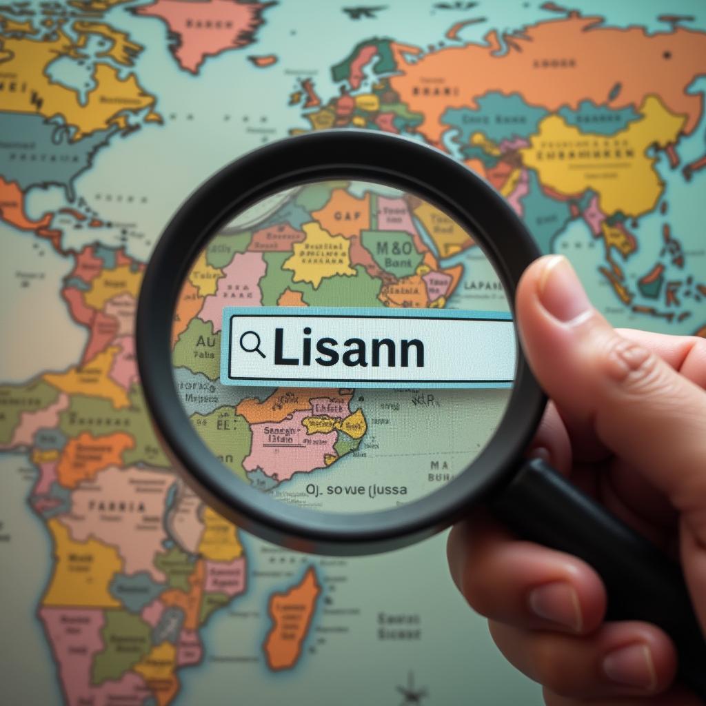 Searching for "Lisann" on a Map