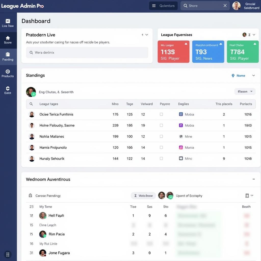 Live Scoring Dashboard on League Admin Pro