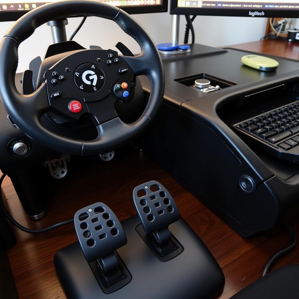 Logitech G25 racing wheel setup