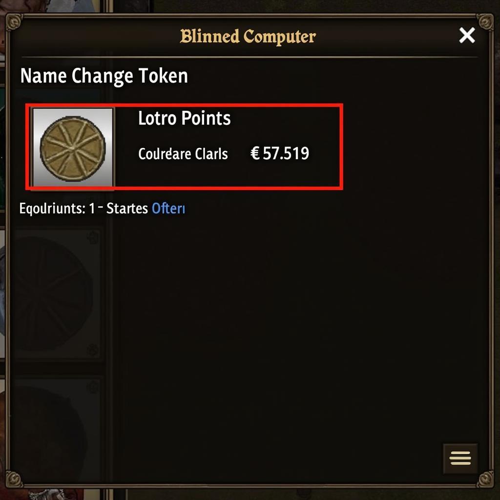 Lotro Store Name Change Token