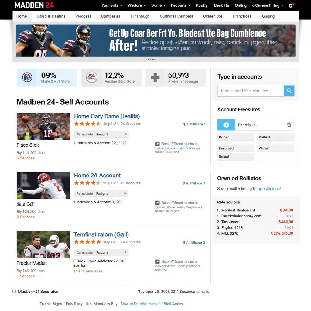 Madden 24 Account Marketplace Screenshot