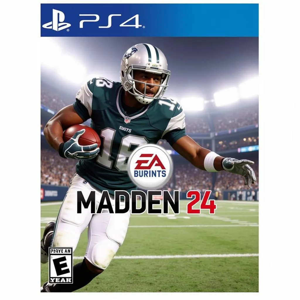 Madden 24 game cover showcasing the game's title and cover athlete