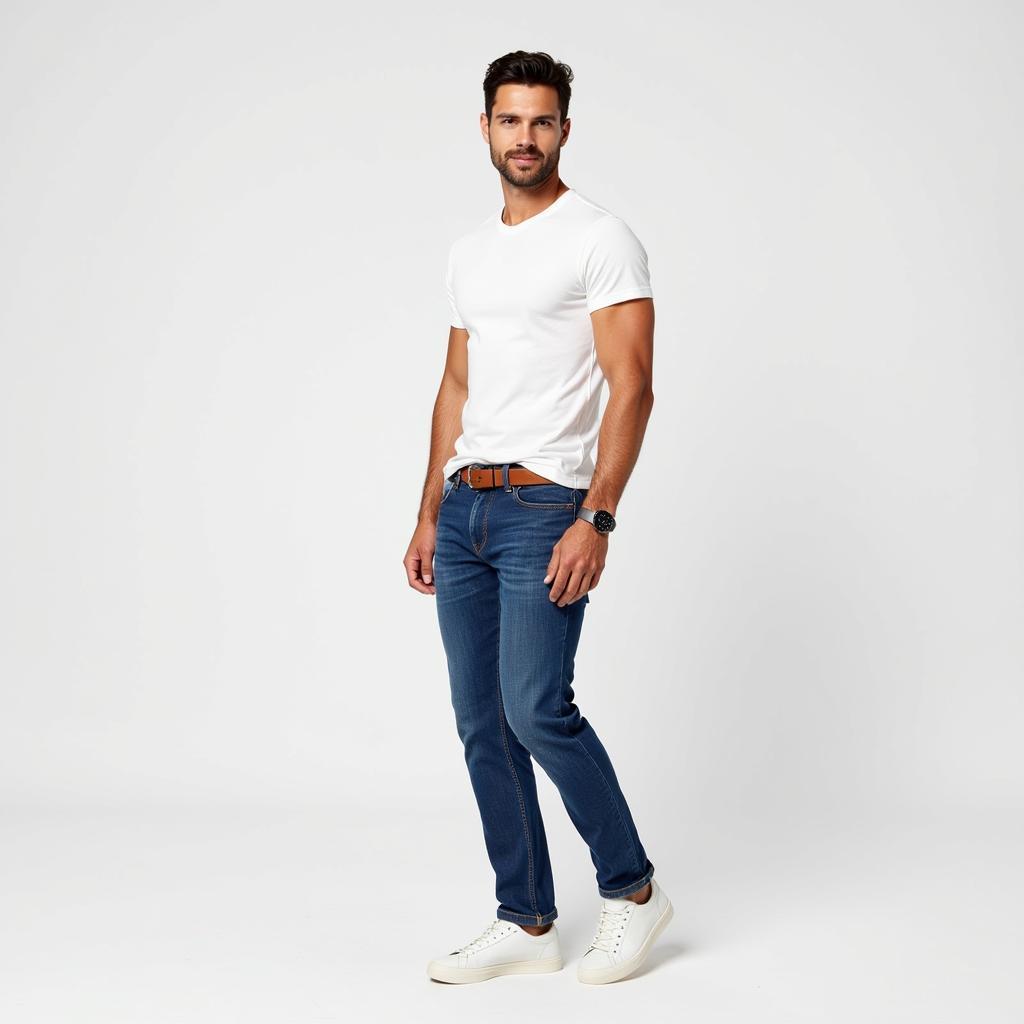 White T-Shirt and Jeans Outfit Inspiration