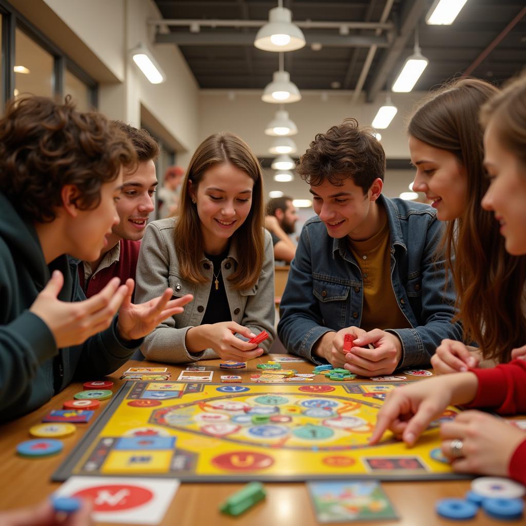 People Playing a Marching Band Board Game