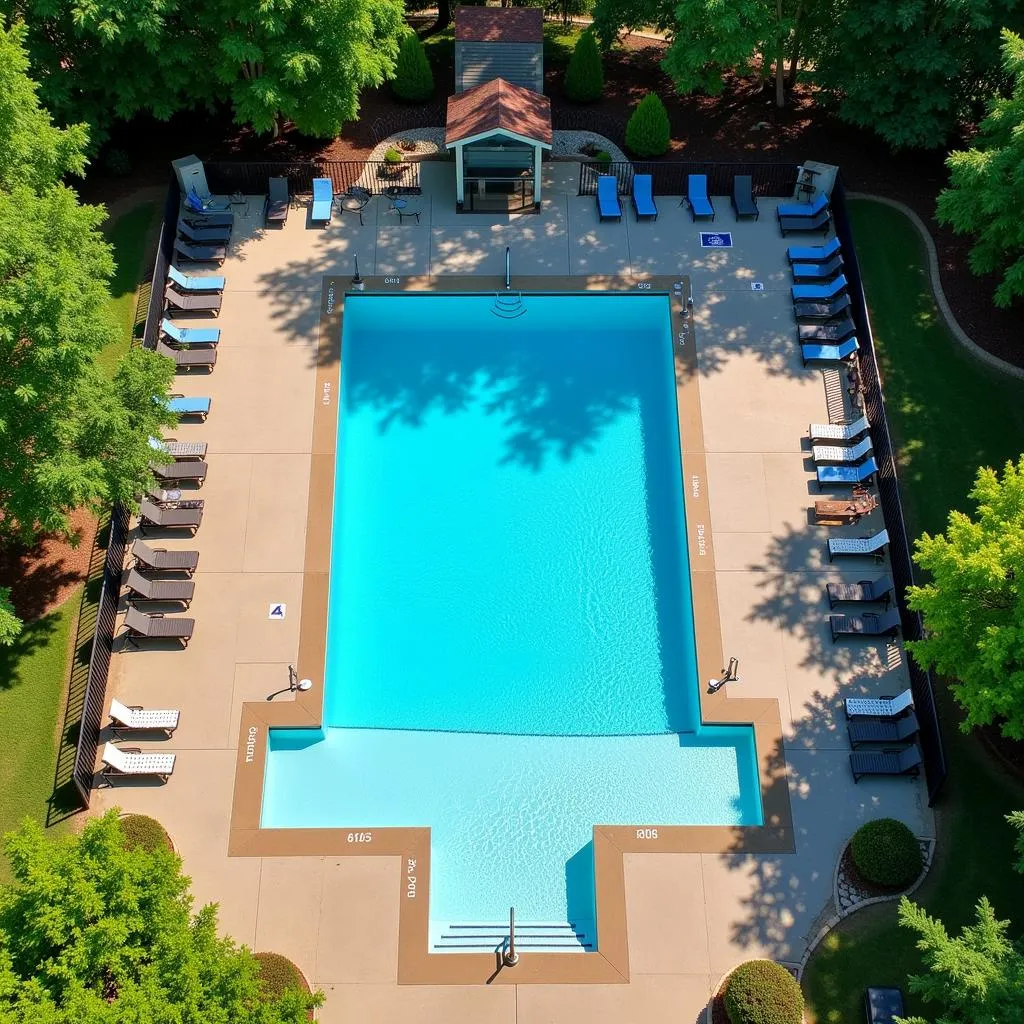 Aerial View of Mars Hill NC Pool