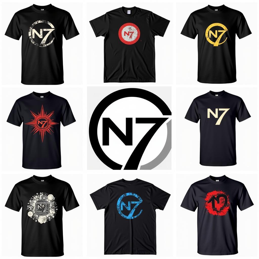 Mass Effect N7 T-shirt design variations