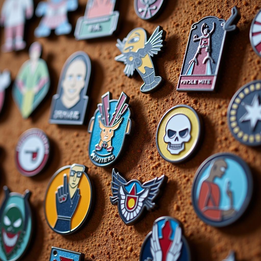 Mass Effect Pin Collection Displaying Variety of Designs