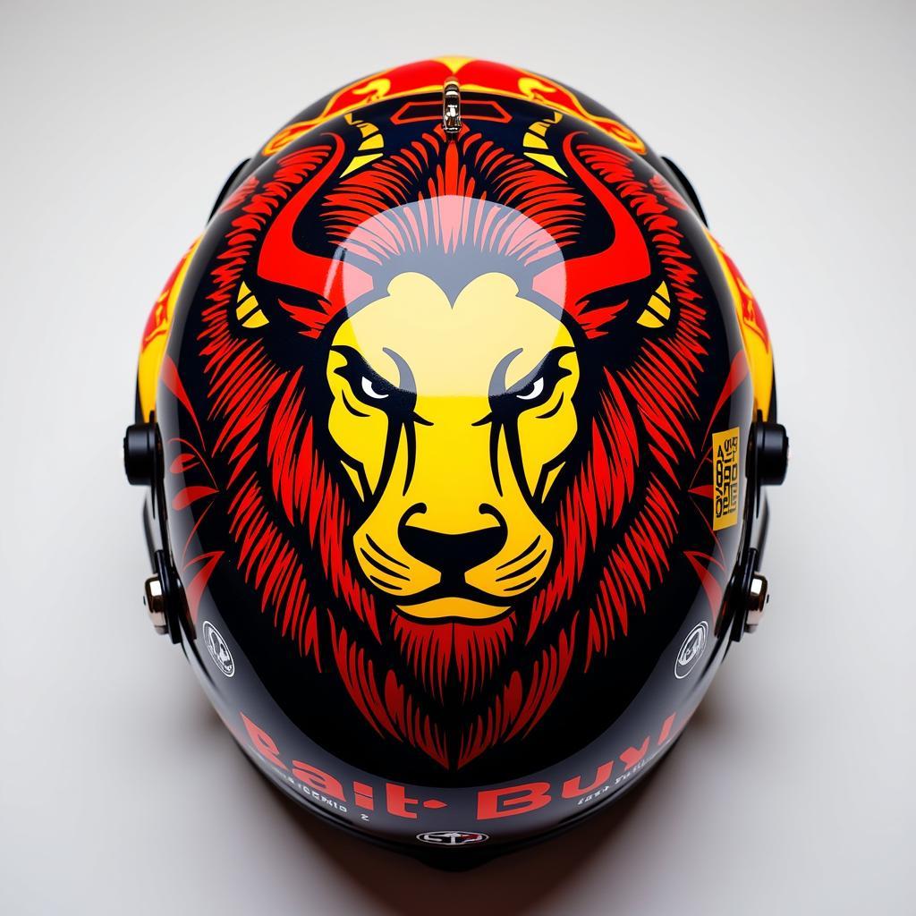 Max Verstappen's helmet with lion logo