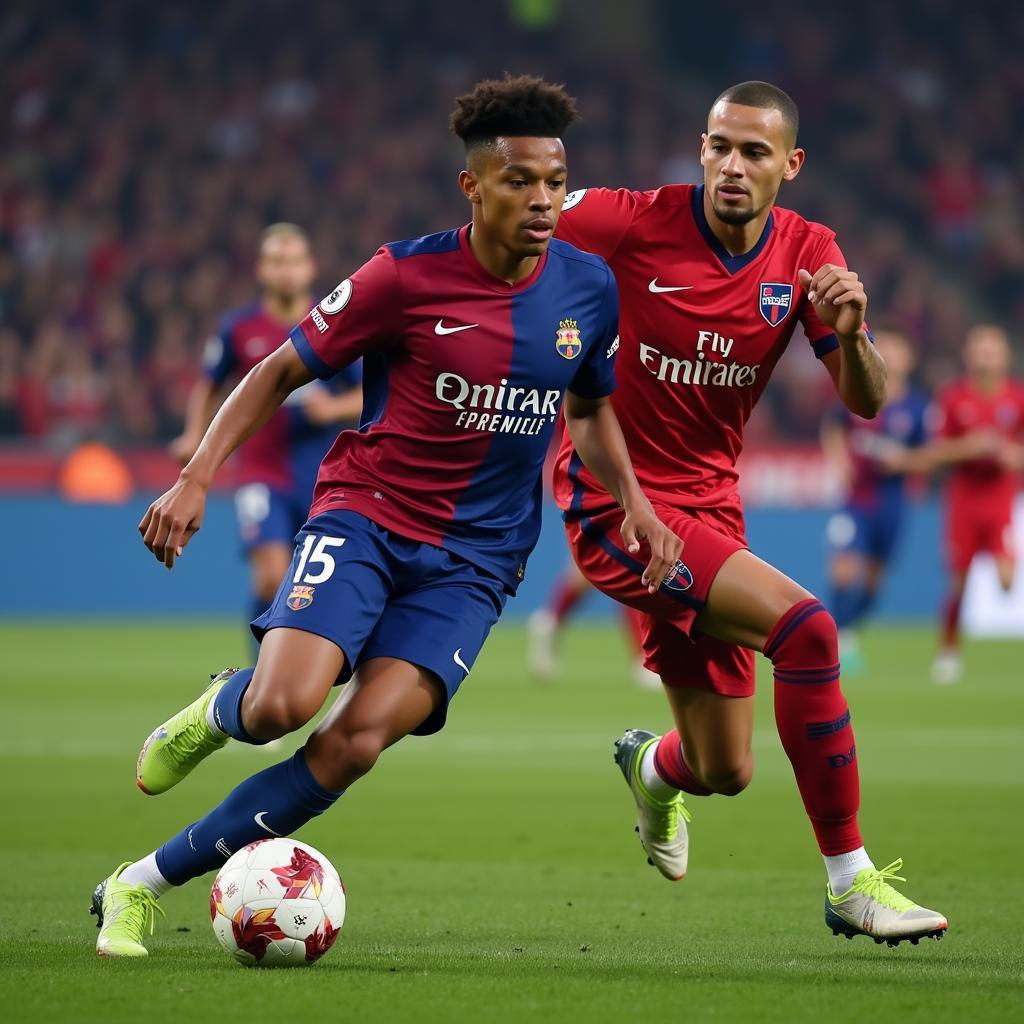 Kylian Mbappé in action within the FIFA 19 game