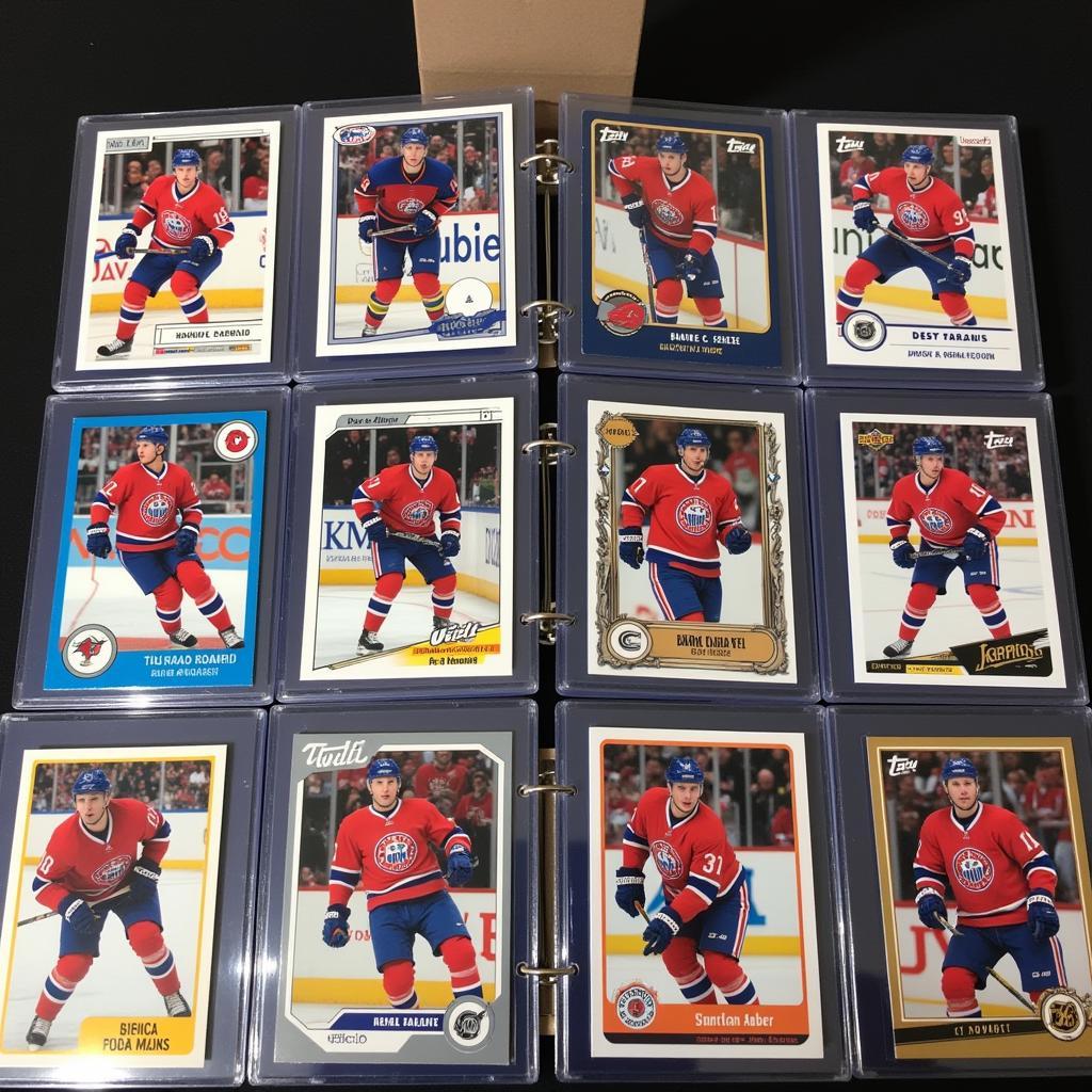 Collection of McDavid rookie cards in protective cases