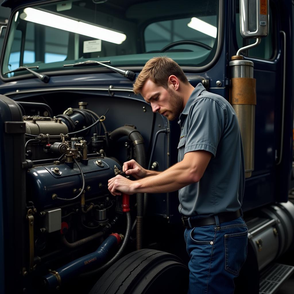 Thorough Engine Inspection for Het Truck