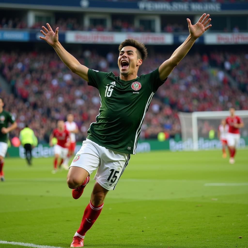 Mexican Grad Celebrating Goal