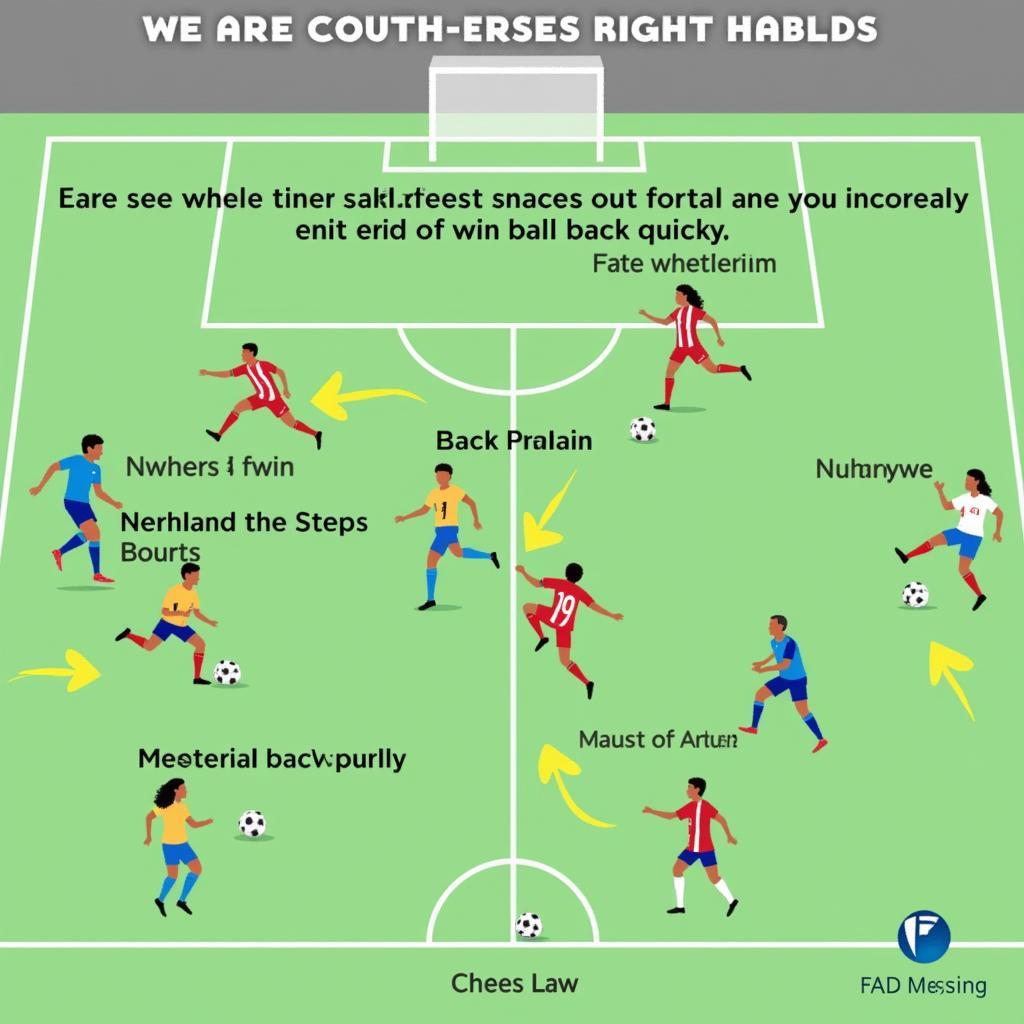 Midfielders pressing in unison