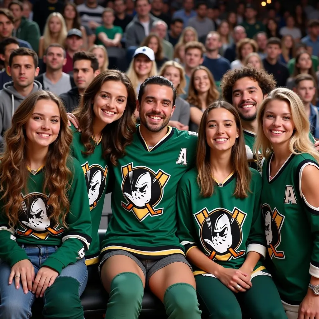 Mighty Ducks Jersey Worn by Fans