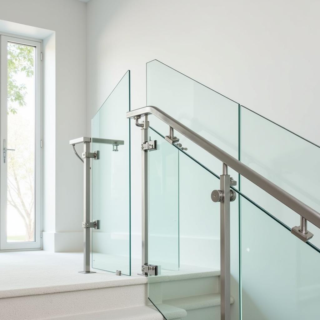 Modern Glass Staircase Railing Kit