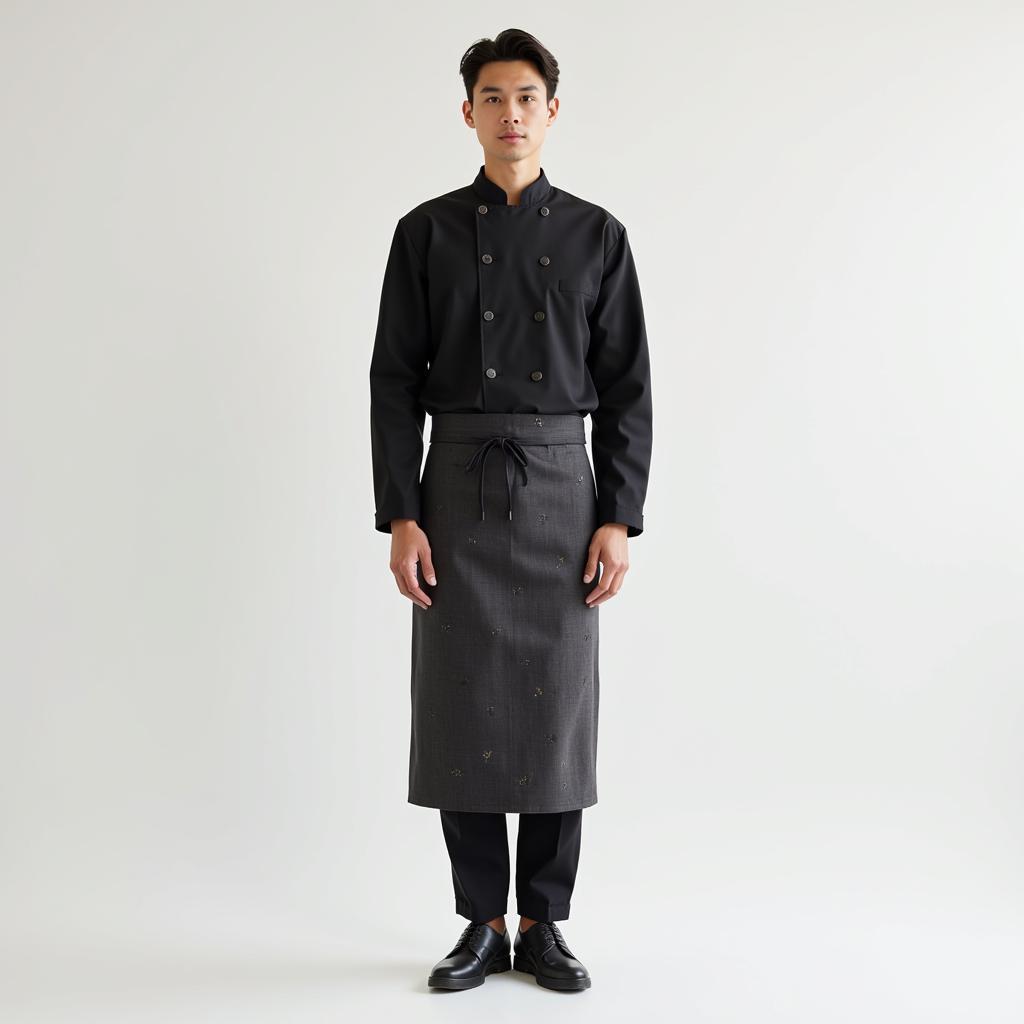 Modern Japanese Chef Outfit with Minimalist Design