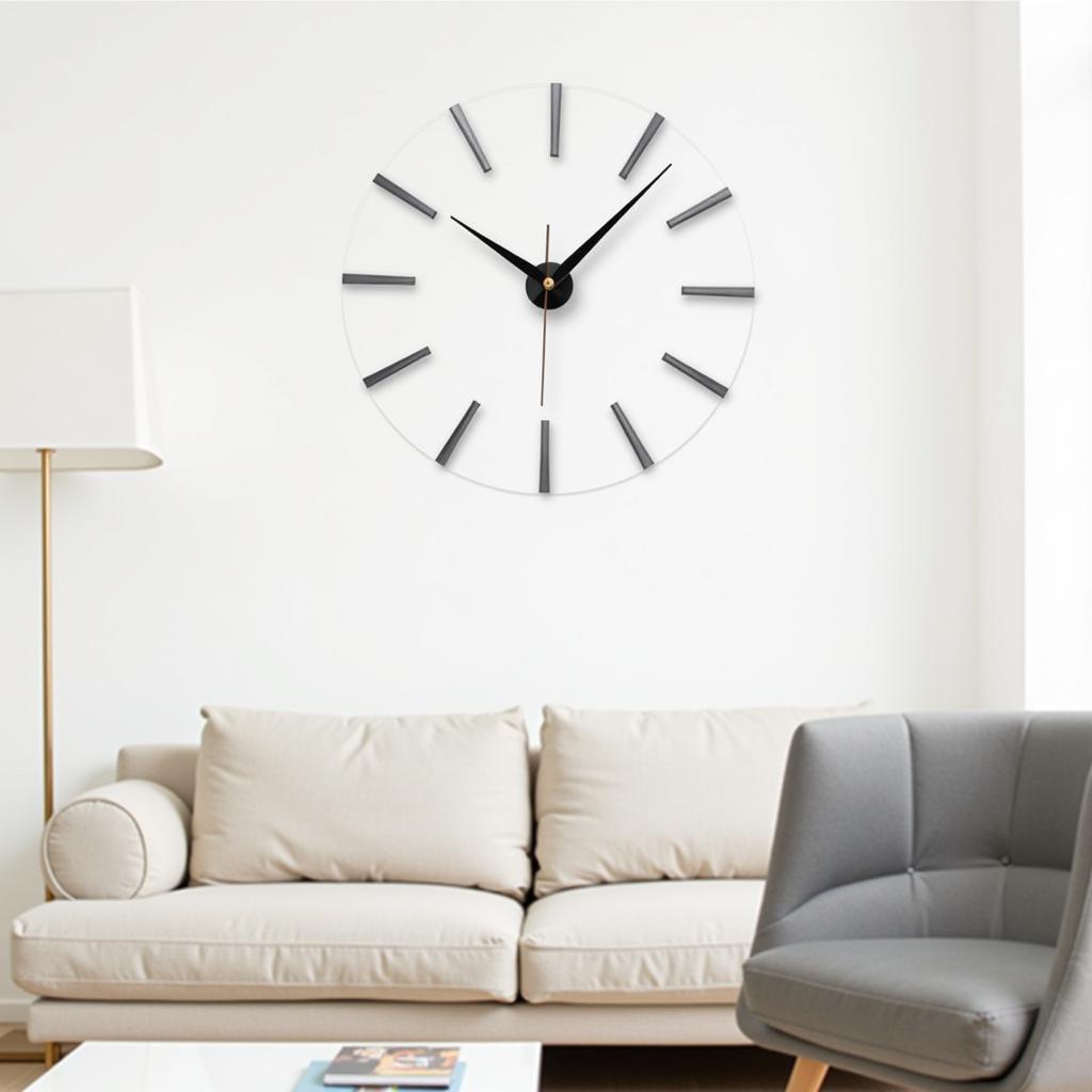 Modern Wall Clock with Chimes in a Minimalist Interior