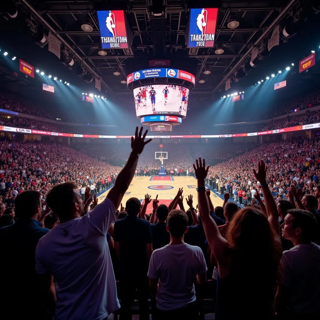 NBA Fans Celebrating