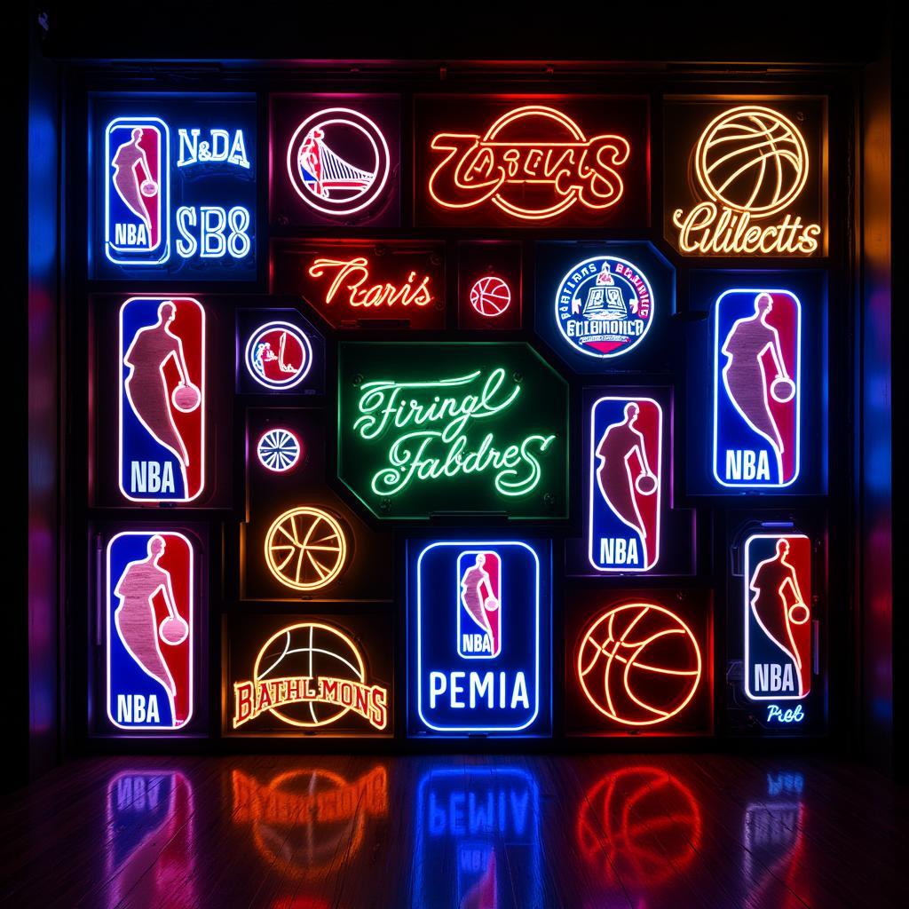 Collection of NBA Neon Signs