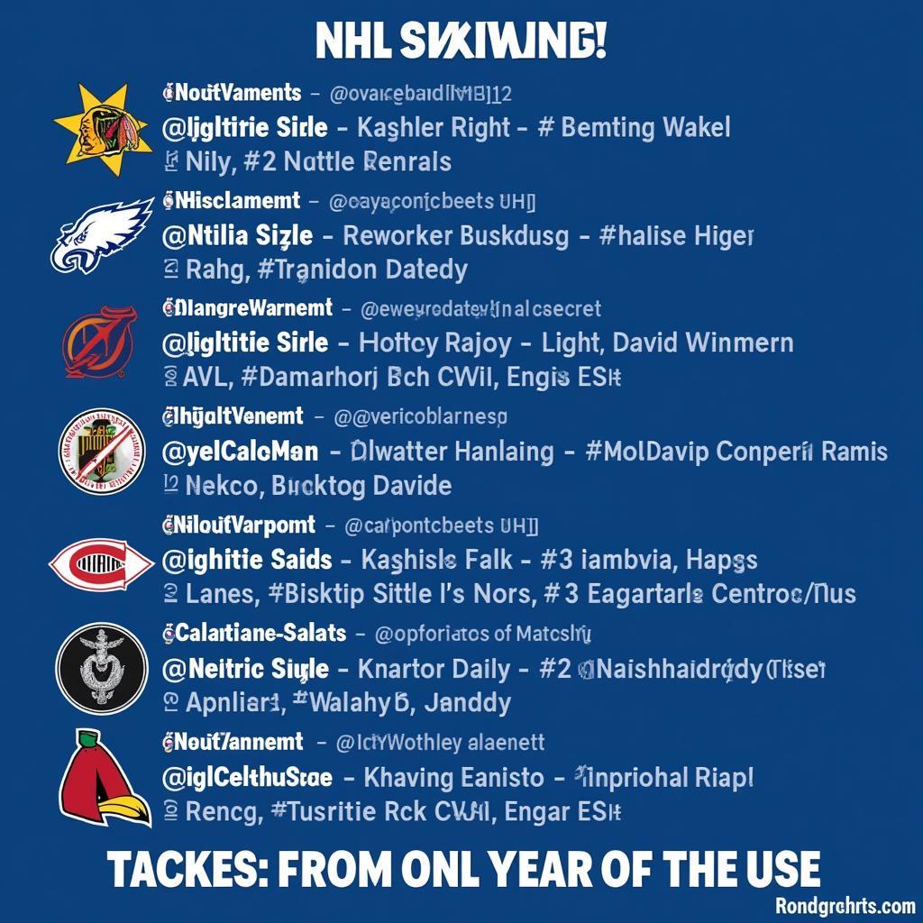 NHL Hashtags Examples