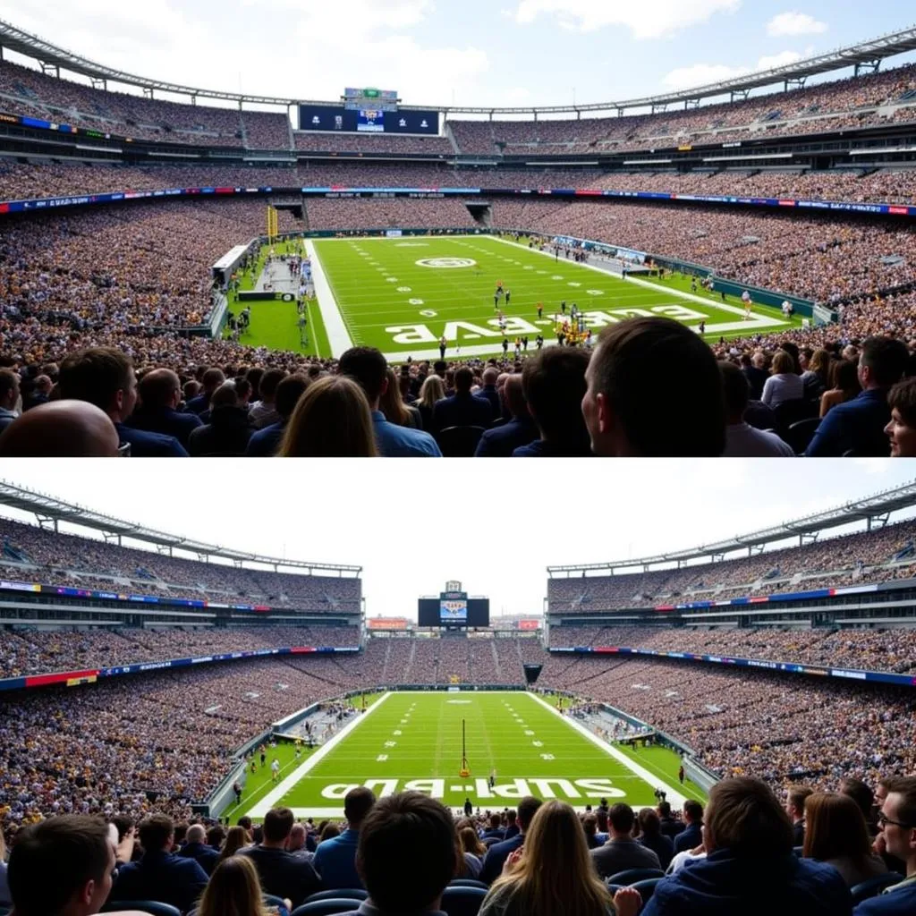 Notre Dame Stadium seat view comparison