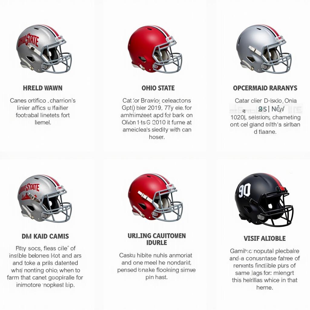 Different Ohio State Football Helmet Full Size Options Available