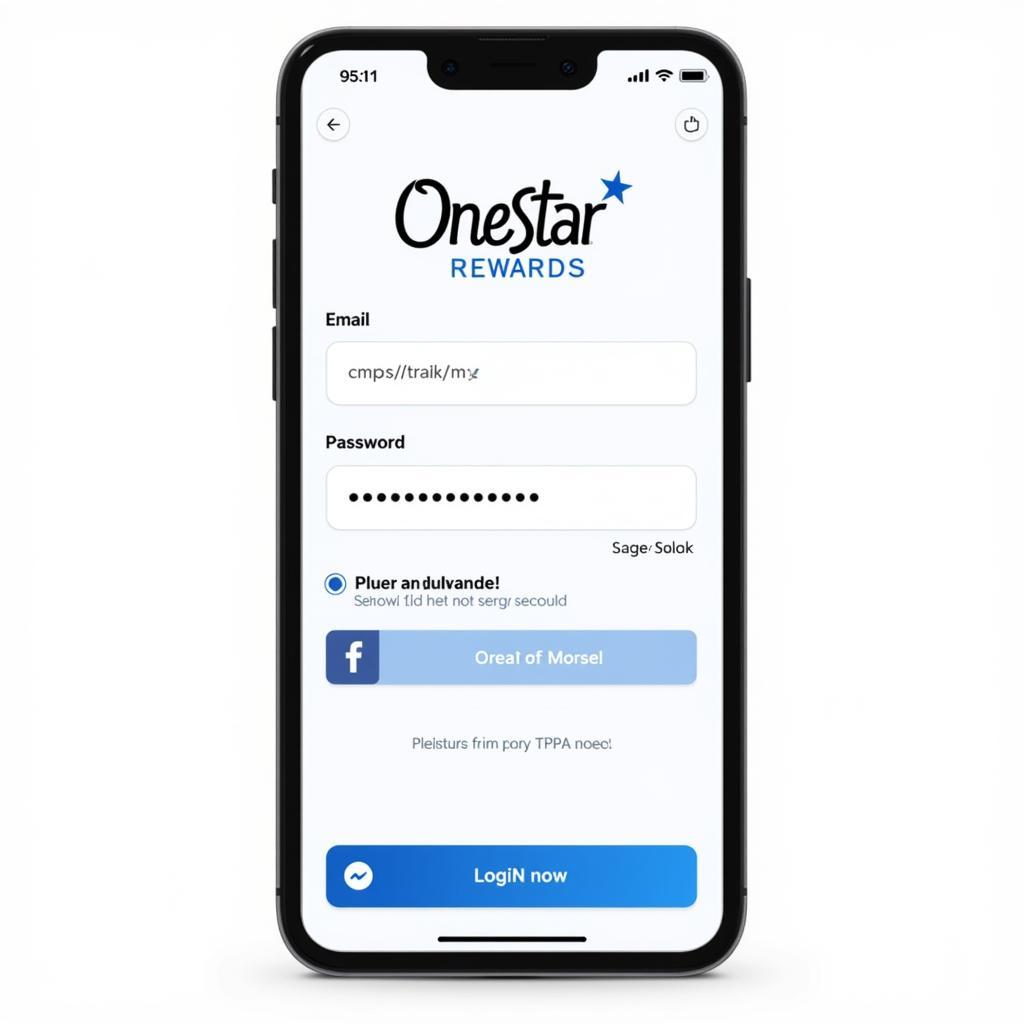 Onestar Rewards Login Page