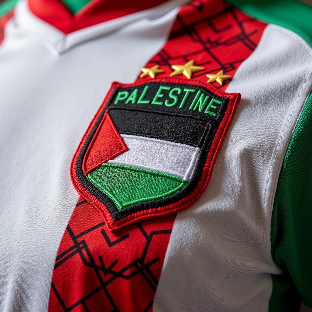 Close-up of Palestine National Team Jersey Design Elements