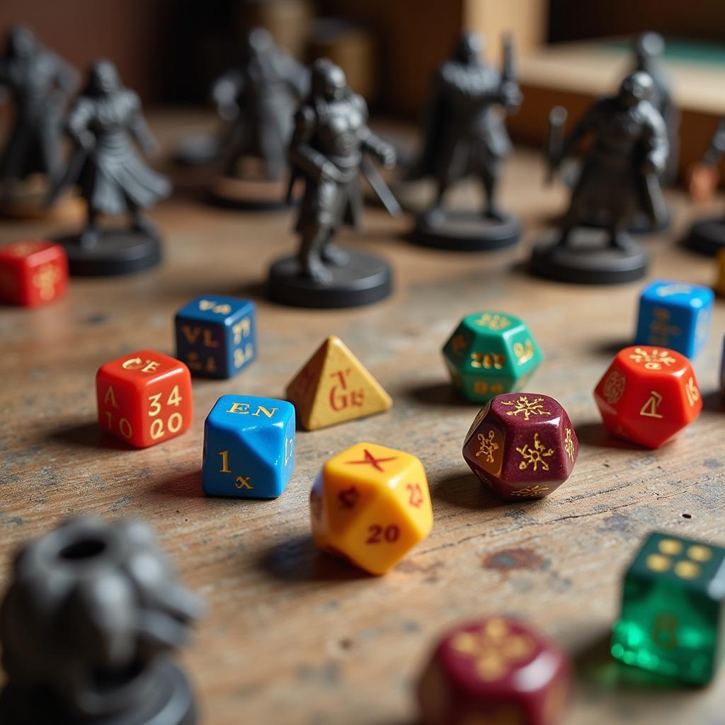 Dice and miniatures for a Pathfinder oneshot