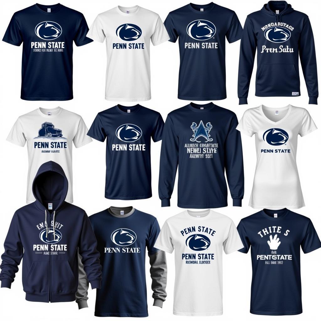 Various Penn State alumni shirt designs