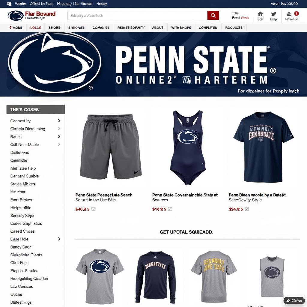 Penn State Nittany Lions official online store homepage