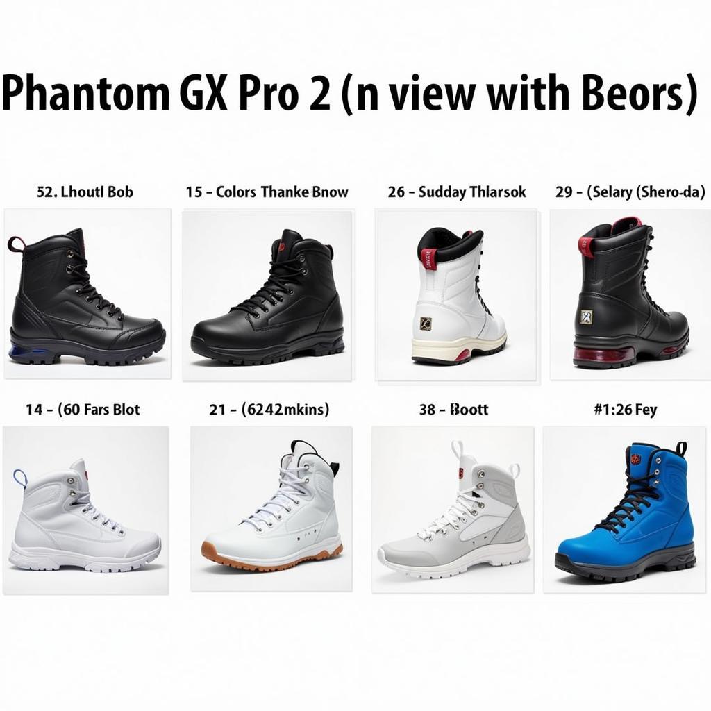 Different colorways and sizes available for the Phantom GX Pro 2