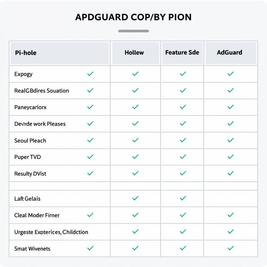 Pi-hole vs AdGuard Comparison Table