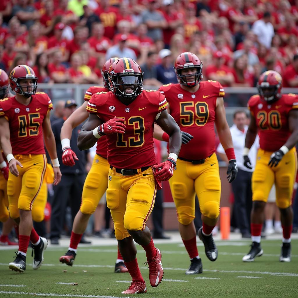 Pitt State Gorillas Football Team in Action